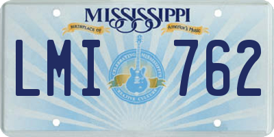 MS license plate LMI762