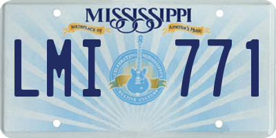 MS license plate LMI771