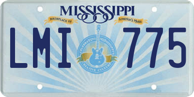 MS license plate LMI775