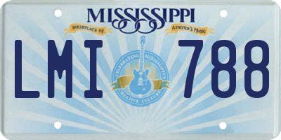 MS license plate LMI788