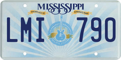 MS license plate LMI790