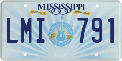 MS license plate LMI791