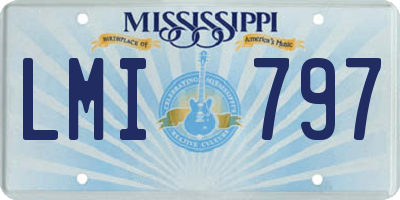 MS license plate LMI797