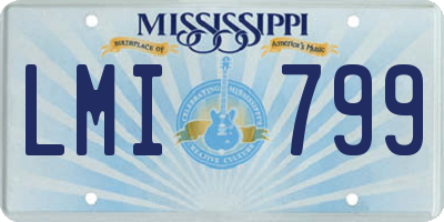 MS license plate LMI799