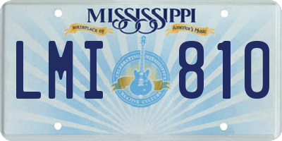 MS license plate LMI810