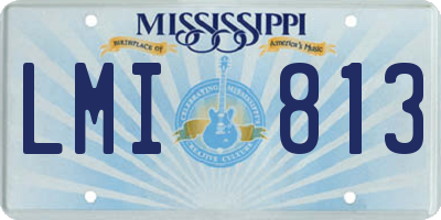 MS license plate LMI813