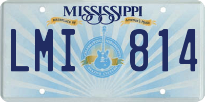 MS license plate LMI814