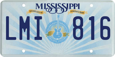 MS license plate LMI816