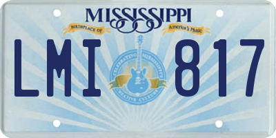 MS license plate LMI817