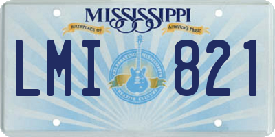 MS license plate LMI821