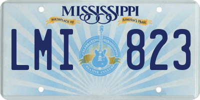 MS license plate LMI823