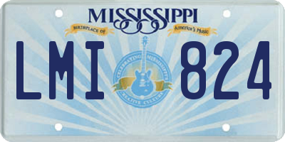 MS license plate LMI824