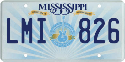 MS license plate LMI826