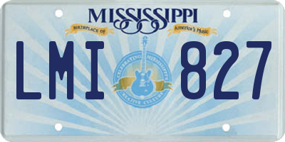MS license plate LMI827