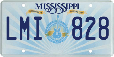 MS license plate LMI828