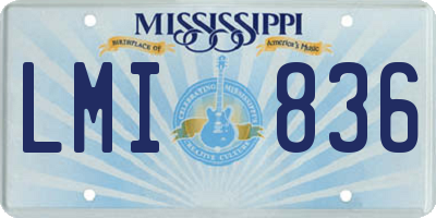 MS license plate LMI836