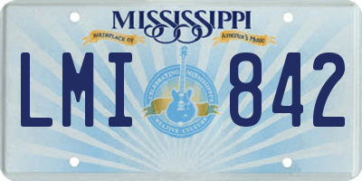 MS license plate LMI842