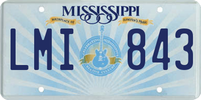 MS license plate LMI843