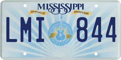MS license plate LMI844