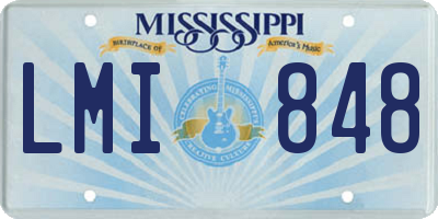 MS license plate LMI848