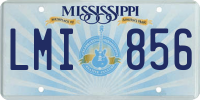 MS license plate LMI856