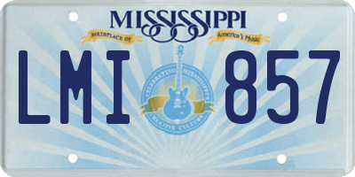 MS license plate LMI857