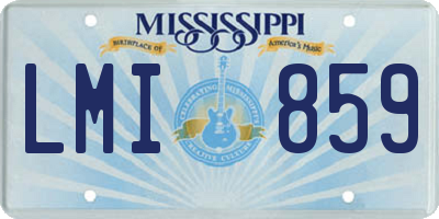 MS license plate LMI859