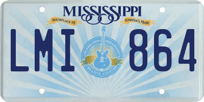 MS license plate LMI864