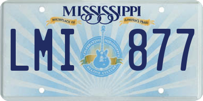 MS license plate LMI877