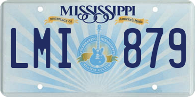 MS license plate LMI879