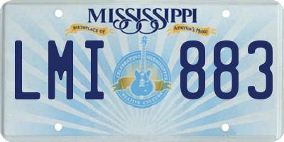 MS license plate LMI883