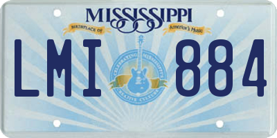 MS license plate LMI884
