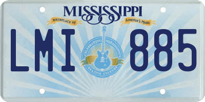 MS license plate LMI885