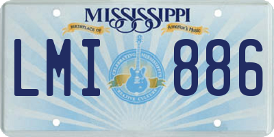 MS license plate LMI886