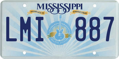 MS license plate LMI887