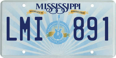 MS license plate LMI891