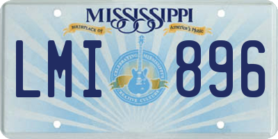 MS license plate LMI896