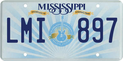 MS license plate LMI897