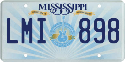 MS license plate LMI898