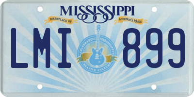 MS license plate LMI899