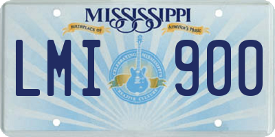 MS license plate LMI900