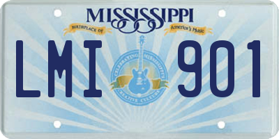 MS license plate LMI901