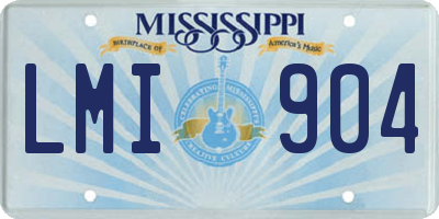 MS license plate LMI904