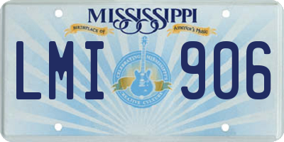MS license plate LMI906