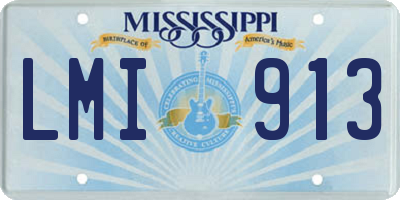 MS license plate LMI913