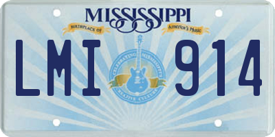 MS license plate LMI914