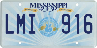 MS license plate LMI916
