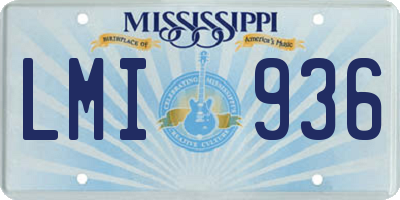 MS license plate LMI936