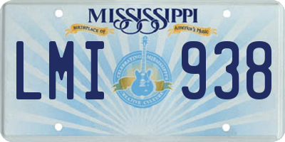 MS license plate LMI938