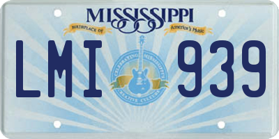 MS license plate LMI939